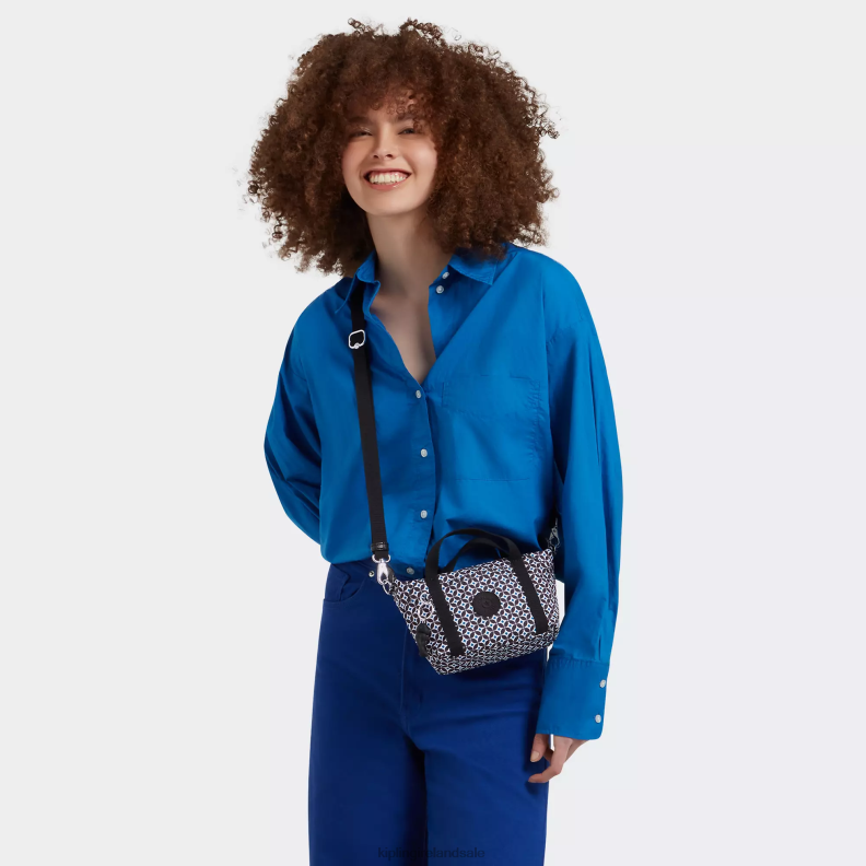 Crossbody Bags Blackish Tile Art Compact Printed Crossbody Bag Women Kipling J6TNX24