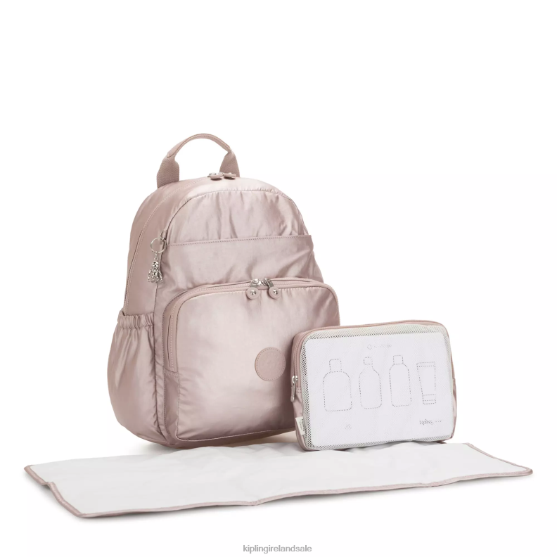 Diaper Bags Metallic Rose Maisie Diaper Backpack Women Kipling J6TNX279