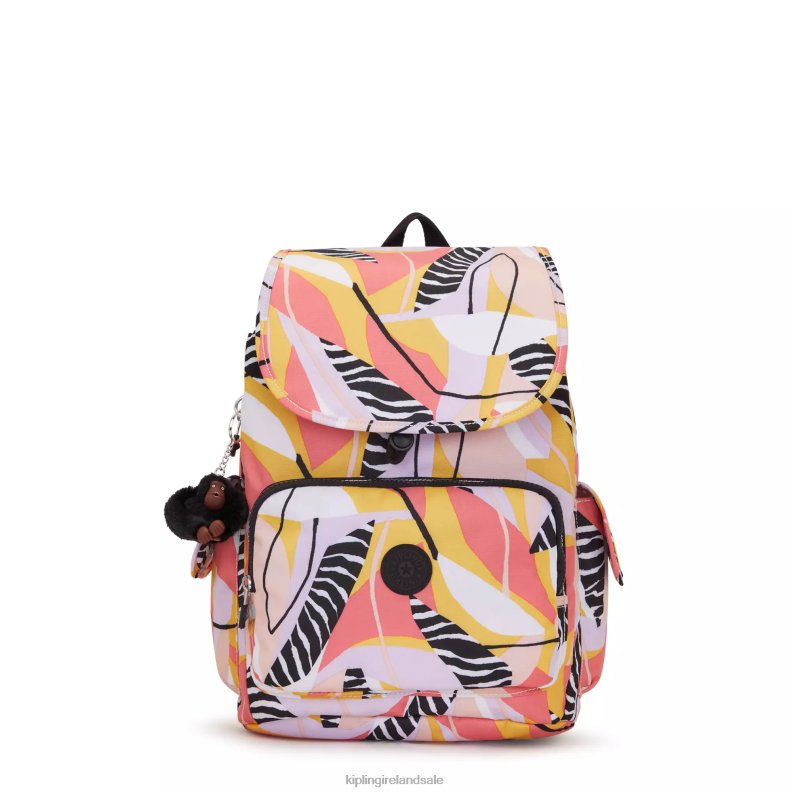 Fashion Backpacks Abstract Leave City Pack Printed Backpack Women Kipling J6TNX339