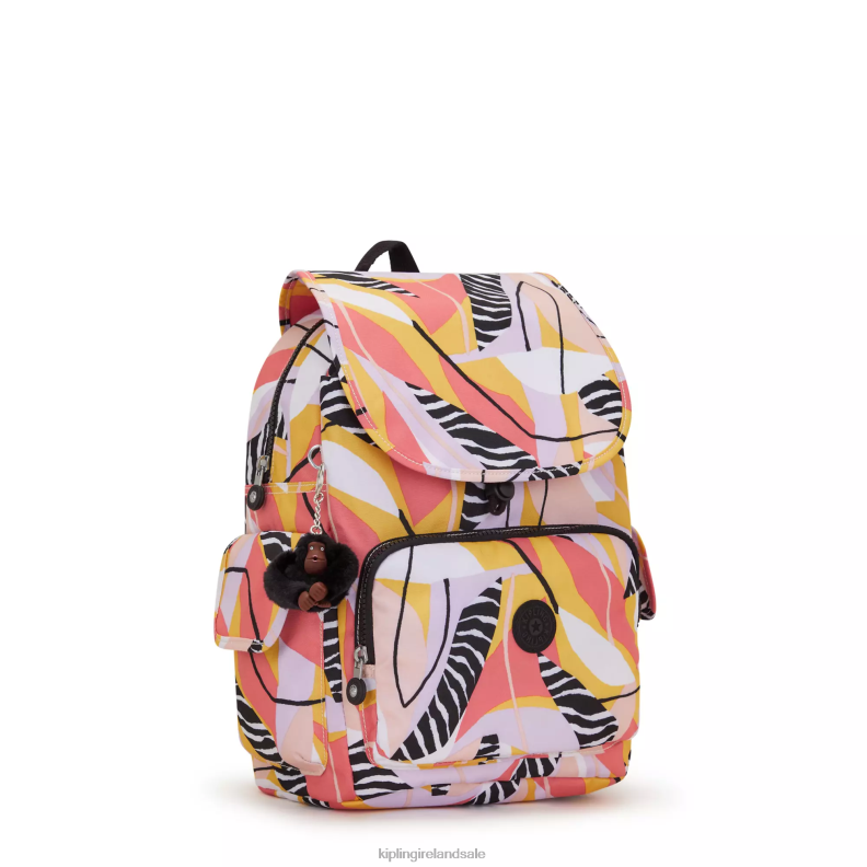 Fashion Backpacks Abstract Leave City Pack Printed Backpack Women Kipling J6TNX339