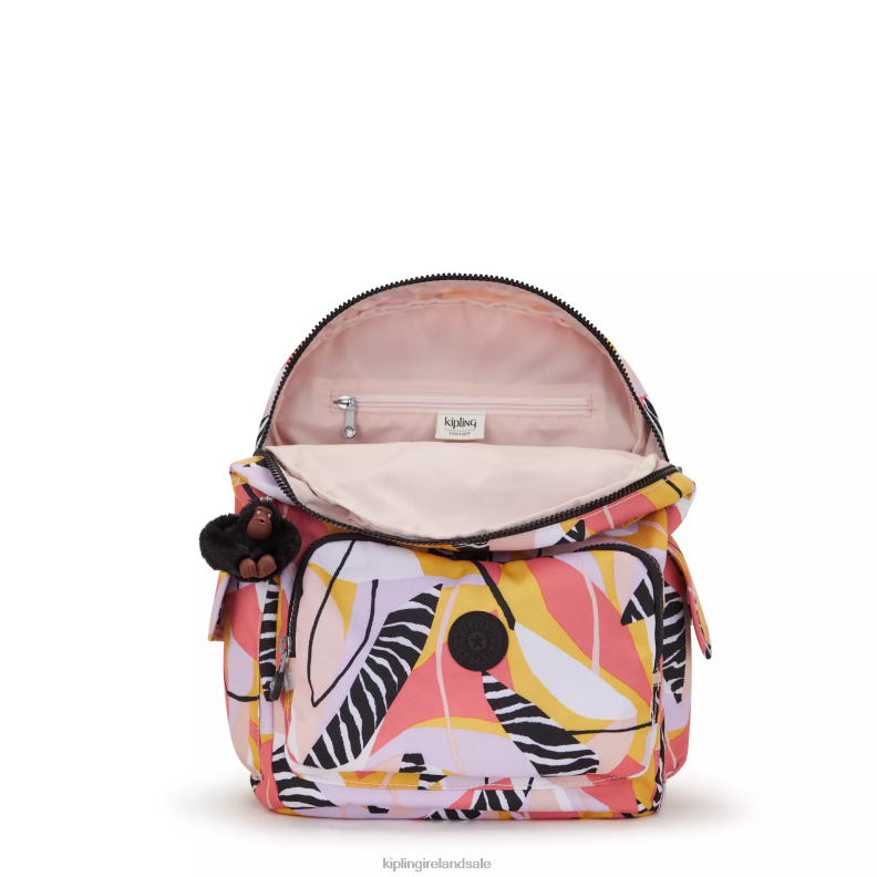 Fashion Backpacks Abstract Leave City Pack Printed Backpack Women Kipling J6TNX339