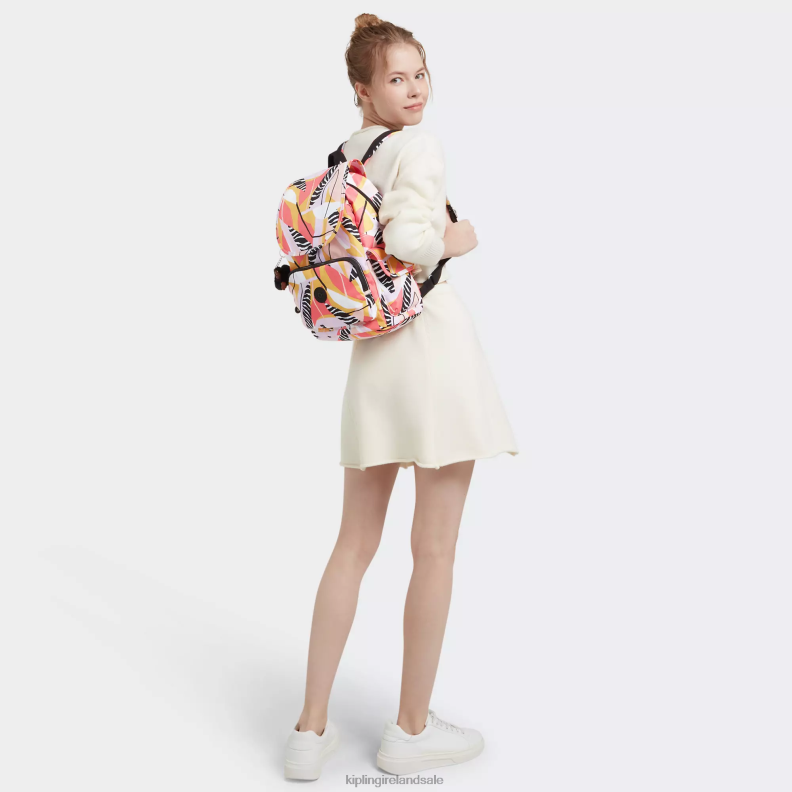 Fashion Backpacks Abstract Leave City Pack Printed Backpack Women Kipling J6TNX339