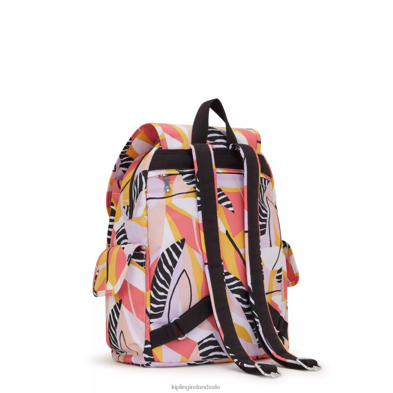 Fashion Backpacks Abstract Leave City Pack Printed Backpack Women Kipling J6TNX339
