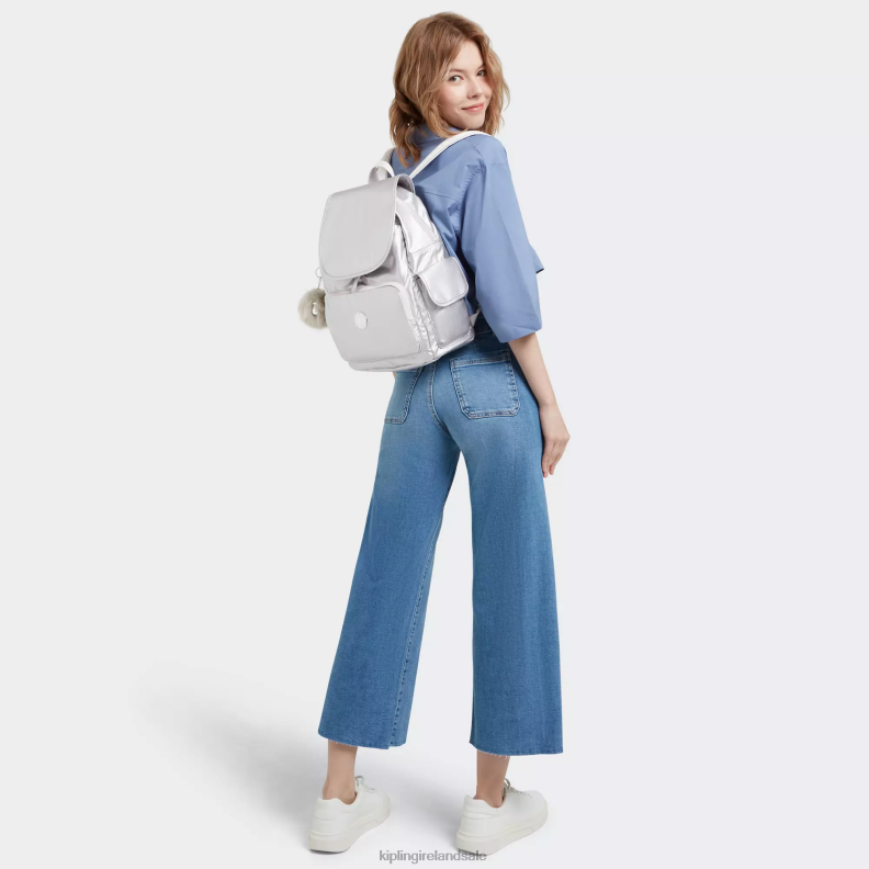 Fashion Backpacks Candy Metallic City Pack Metallic Backpack Women Kipling J6TNX341