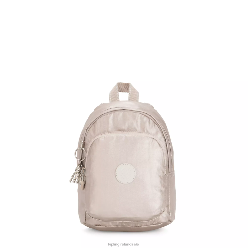 Fashion Backpacks Metallic Glow Delia Compact Metallic Convertible Backpack Women Kipling J6TNX404