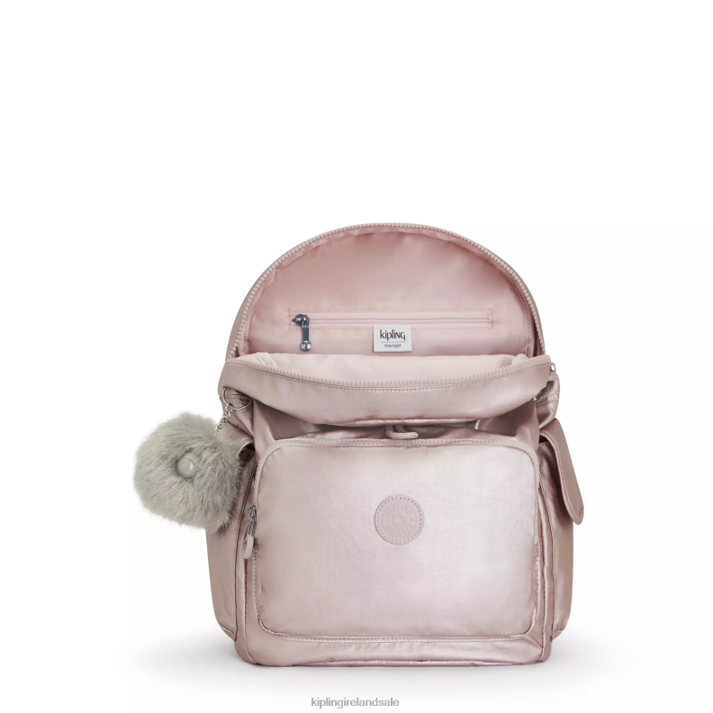 Fashion Backpacks Metallic Rose City Pack Metallic Backpack Women Kipling J6TNX340