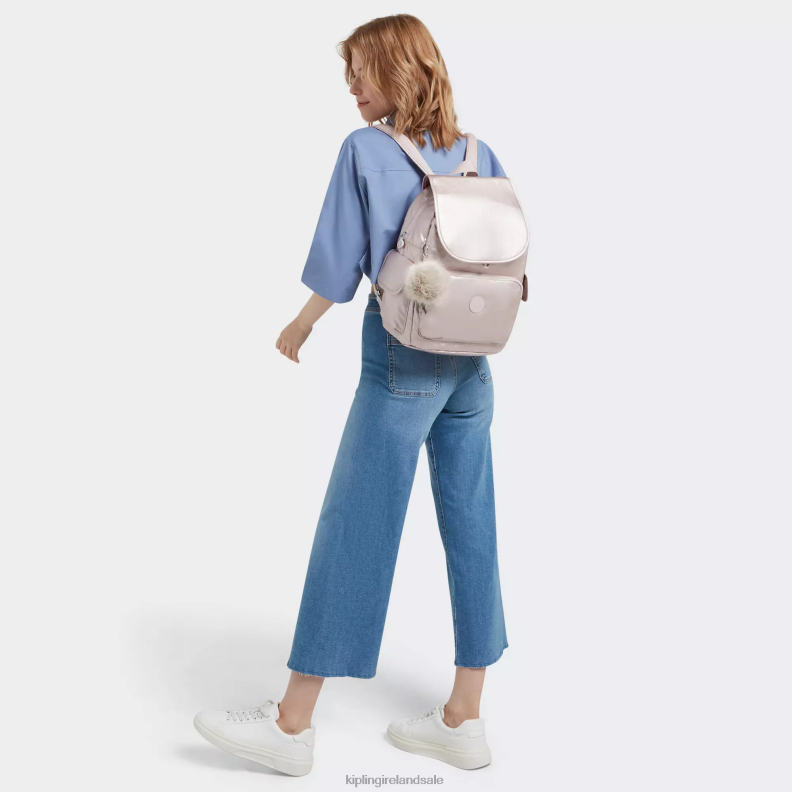 Fashion Backpacks Metallic Rose City Pack Metallic Backpack Women Kipling J6TNX340