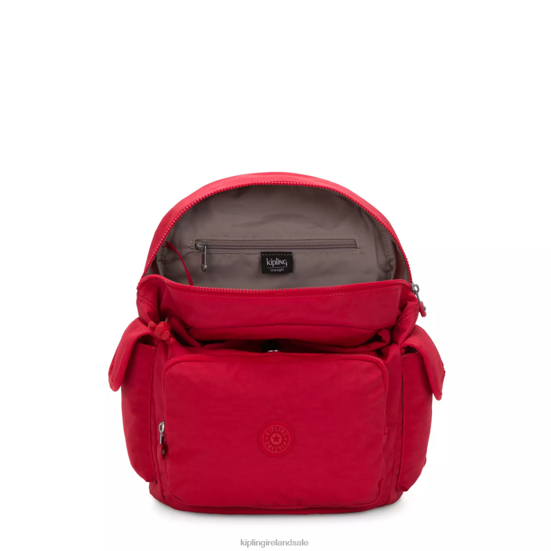 Fashion Backpacks Red Rouge City Pack Backpack Women Kipling J6TNX354