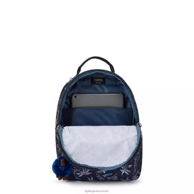 Fashion Backpacks Surf Sea Print Seoul Small Printed Tablet Backpack Women Kipling J6TNX348