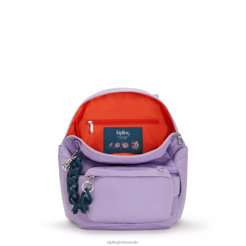Fashion Backpacks VT Ice lavender City Pack Small Victoria Tang Convertible Backpack Women Kipling J6TNX361