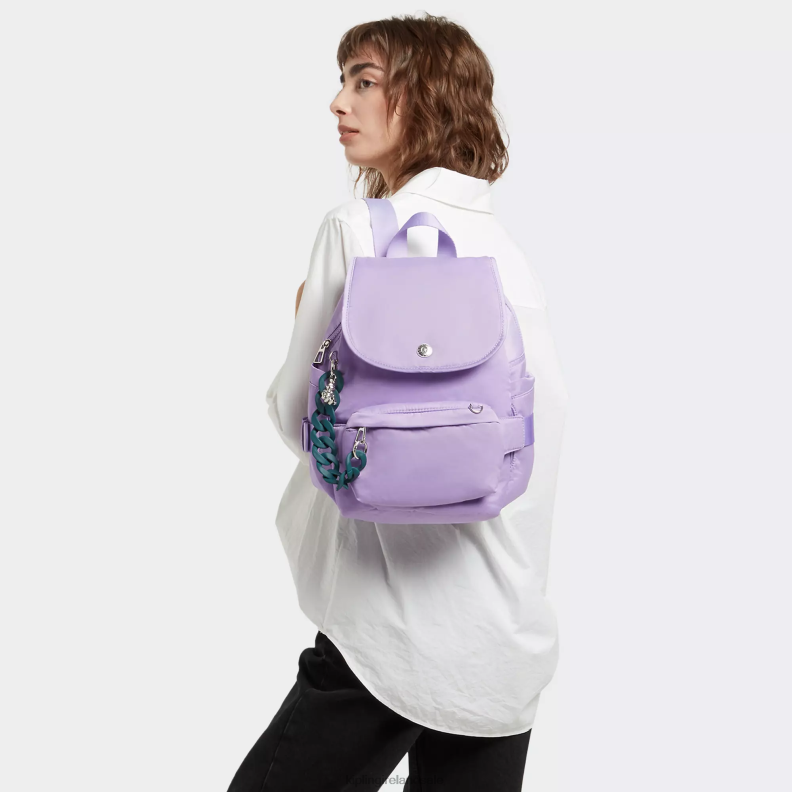 Fashion Backpacks VT Ice lavender City Pack Small Victoria Tang Convertible Backpack Women Kipling J6TNX361