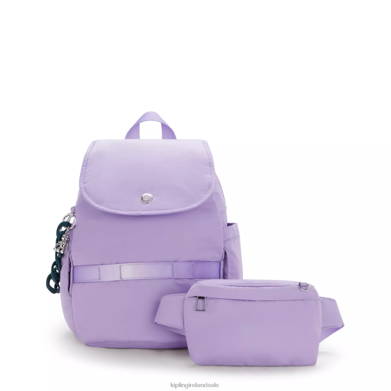 Fashion Backpacks VT Ice lavender City Pack Small Victoria Tang Convertible Backpack Women Kipling J6TNX361