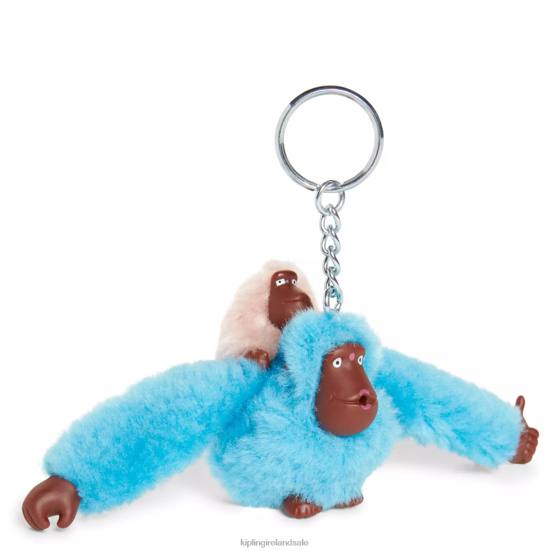 Keychains Sea Blue Mom And Baby Mom and Baby Sven Monkey Keychain Women Kipling J6TNX682