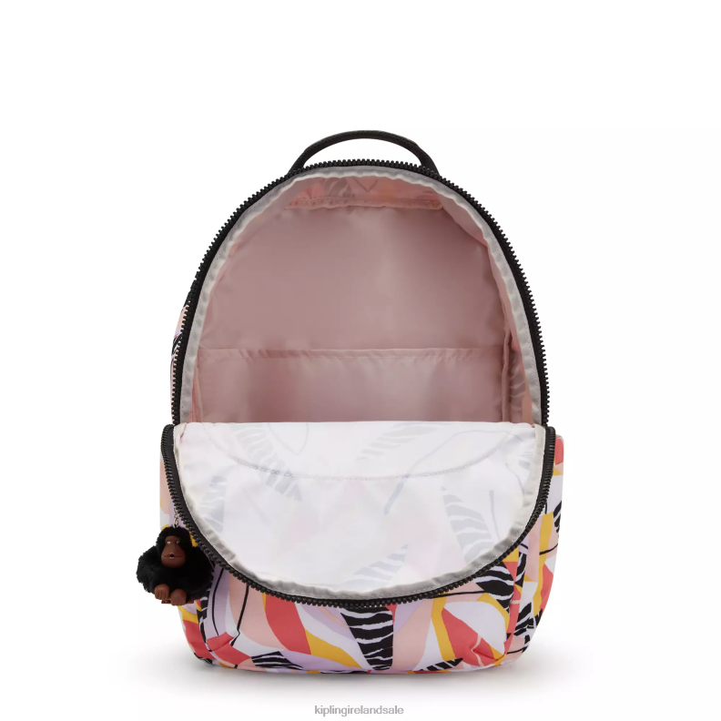 Laptop Backpacks Abstract Leave Seoul Extra Large Printed 17\ Laptop Backpack Women Kipling J6TNX454