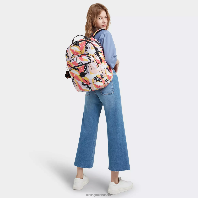 Laptop Backpacks Abstract Leave Seoul Extra Large Printed 17\ Laptop Backpack Women Kipling J6TNX454