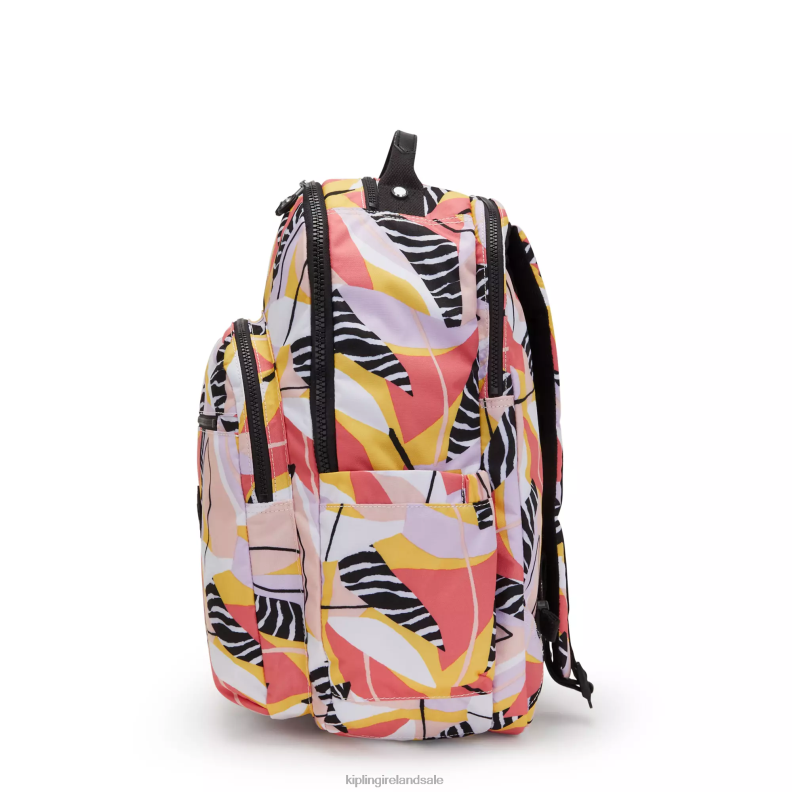 Laptop Backpacks Abstract Leave Seoul Extra Large Printed 17\ Laptop Backpack Women Kipling J6TNX454