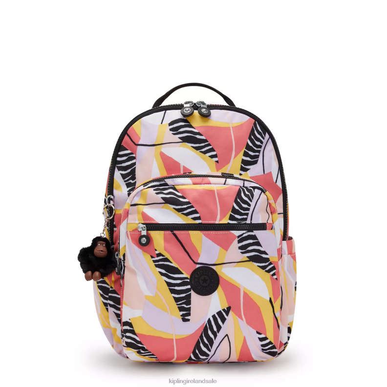 Laptop Backpacks Abstract Leave Seoul Large Printed 15 Laptop Backpack Women Kipling J6TNX468