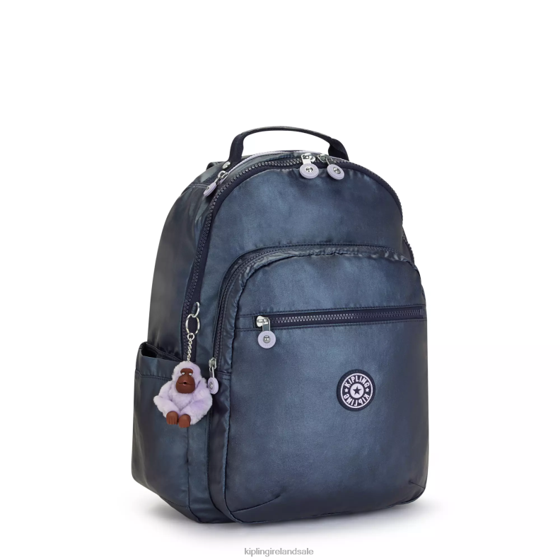 Laptop Backpacks Admiral Blue Seoul Large Metallic 15\ Laptop Backpack Women Kipling J6TNX460