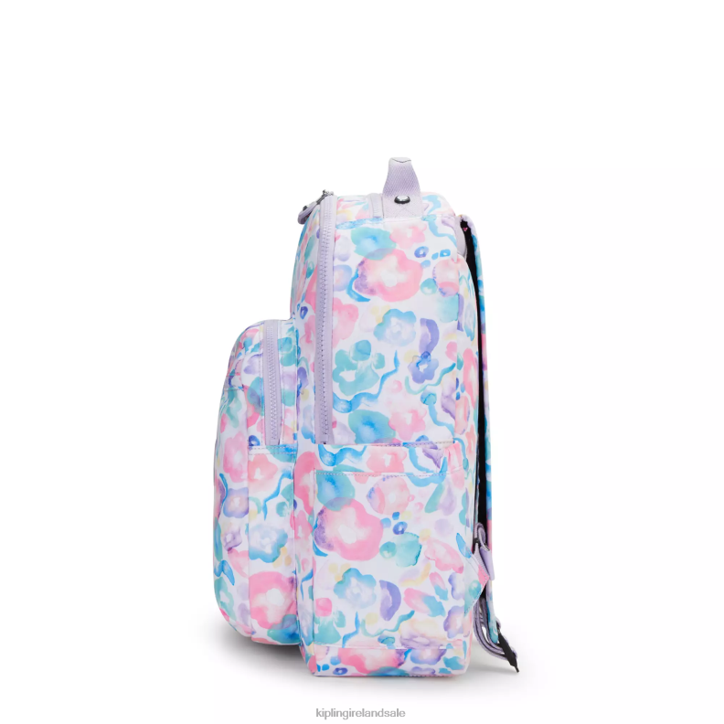 Laptop Backpacks Aqua Flowers Seoul Large Printed 15\ Laptop Backpack Women Kipling J6TNX469
