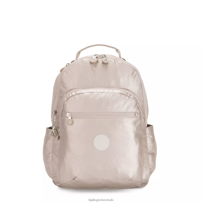 Laptop Backpacks Metallic Glow Seoul Large Metallic 15 Laptop Backpack Women Kipling J6TNX503