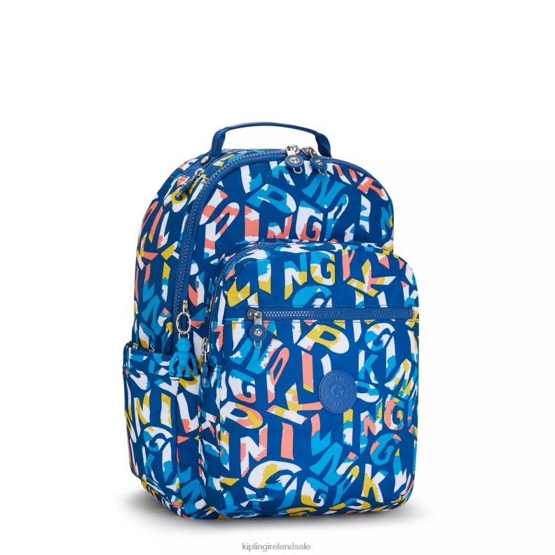 Laptop Backpacks Neon Seoul Large Printed 15\ Laptop Backpack Women Kipling J6TNX344