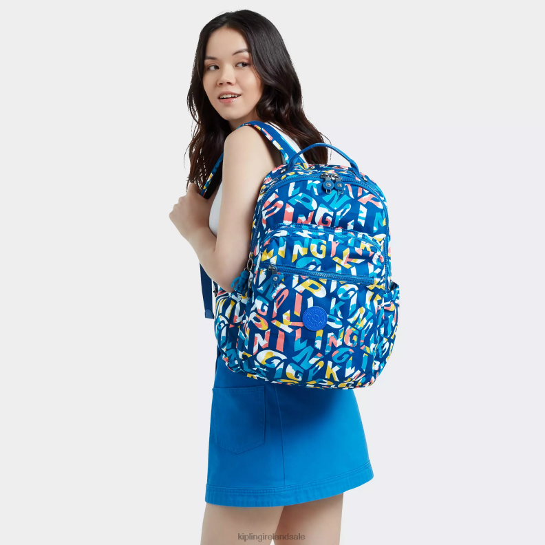 Laptop Backpacks Neon Seoul Large Printed 15\ Laptop Backpack Women Kipling J6TNX344