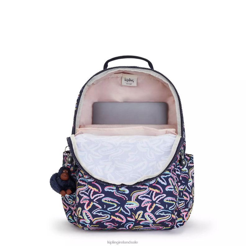Laptop Backpacks Palm Fiesta Print Seoul Large Printed 15\ Laptop Backpack Women Kipling J6TNX466