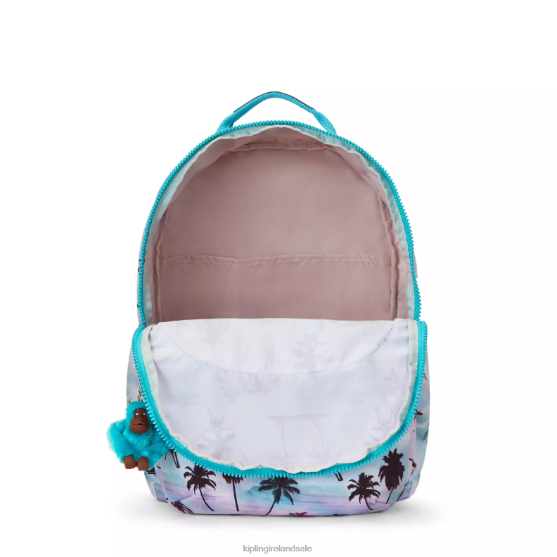 Laptop Backpacks Shadow Palm Print Seoul Extra Large Printed 17\ Laptop Backpack Women Kipling J6TNX453