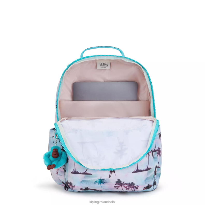 Laptop Backpacks Shadow Palm Print Seoul Large Printed 15\ Laptop Backpack Women Kipling J6TNX465