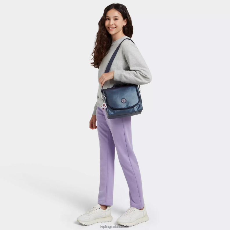 Lunch Bags Admiral Blue New Kichirou Metallic Lunch Bag Women Kipling J6TNX654