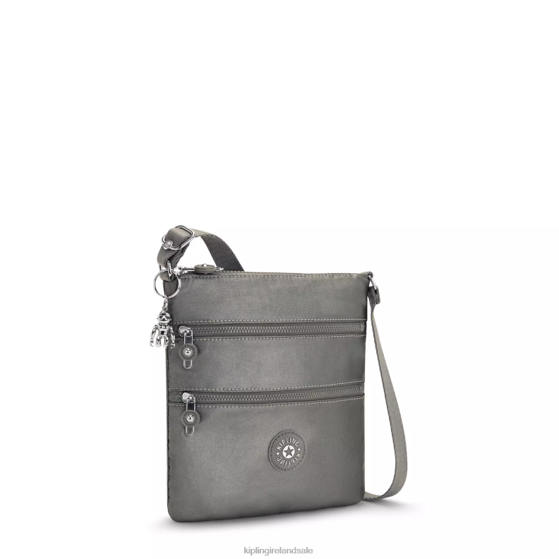 Mini Bags Moon Grey Metallic Keiko Metallic Crossbody Mini Bag Women Kipling J6TNX95
