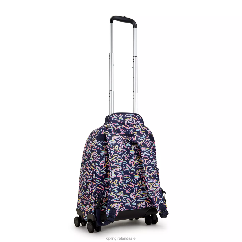Rolling Backpacks Palm Fiesta Print New Zea 15\ Printed Laptop Rolling Backpack Women Kipling J6TNX490