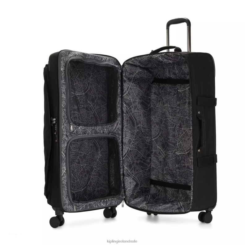 Rolling Luggage Black Noir Spontaneous Large Rolling Luggage Women Kipling J6TNX518
