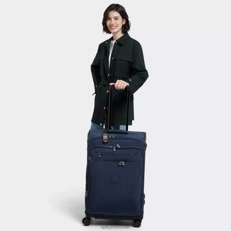 Rolling Luggage Blue Bleu Youri Spin Medium 4 Wheeled Rolling Luggage Women Kipling J6TNX522