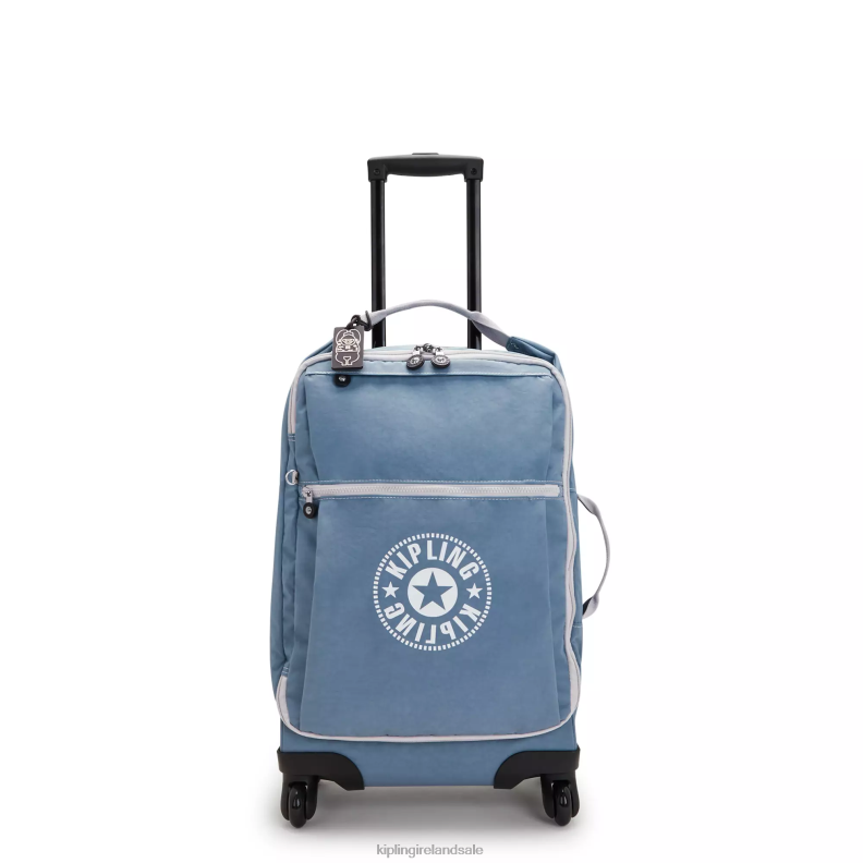 Rolling Luggage Brush Blue C Darcey Small Carry-On Rolling Luggage Women Kipling J6TNX510