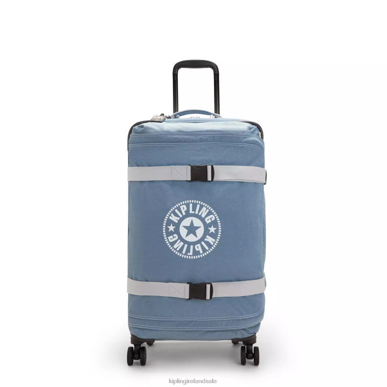 Rolling Luggage Brush Blue C Spontaneous Medium Rolling Luggage Women Kipling J6TNX517