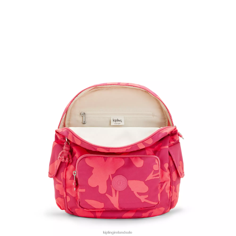 Small Backpacks Coral Flower City Pack Small Printed Backpack Women Kipling J6TNX378