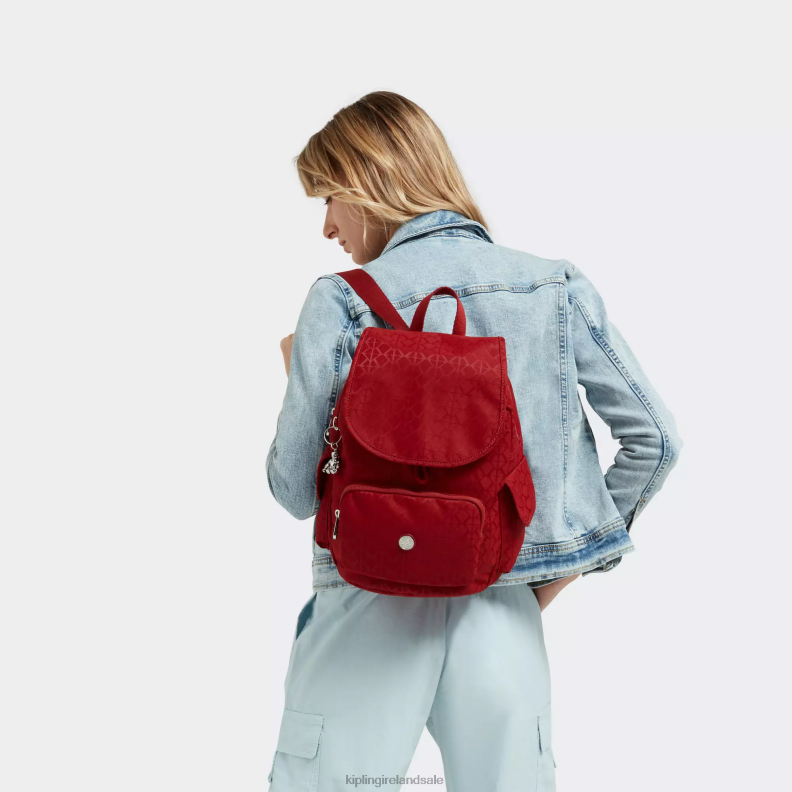 Small Backpacks Signature Red City Pack Small Backpack Women Kipling J6TNX357