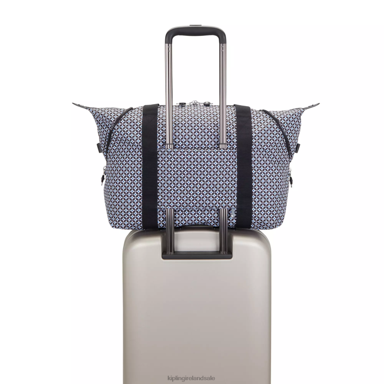 Tote Bags Blackish Tile Art Medium Printed Tote Bag Women Kipling J6TNX260