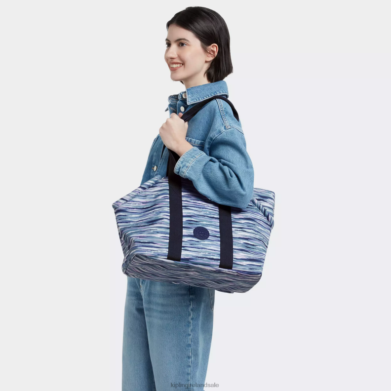 Tote Bags Brush Stripes Art M Pet Tote Bag Women Kipling J6TNX277