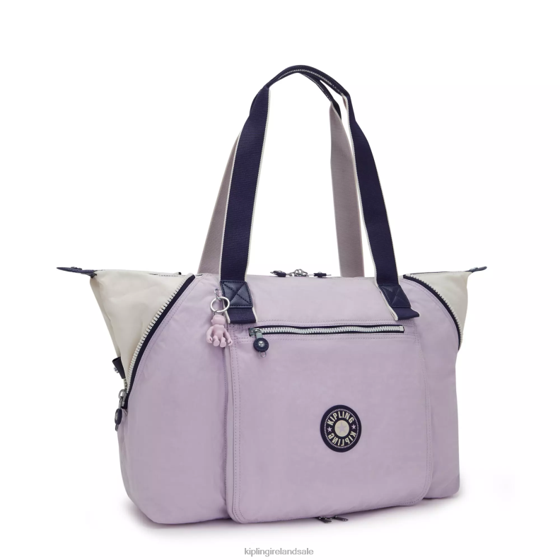 Tote Bags Gentle Lilac Block Wellness Art M Tote Bag Women Kipling J6TNX263