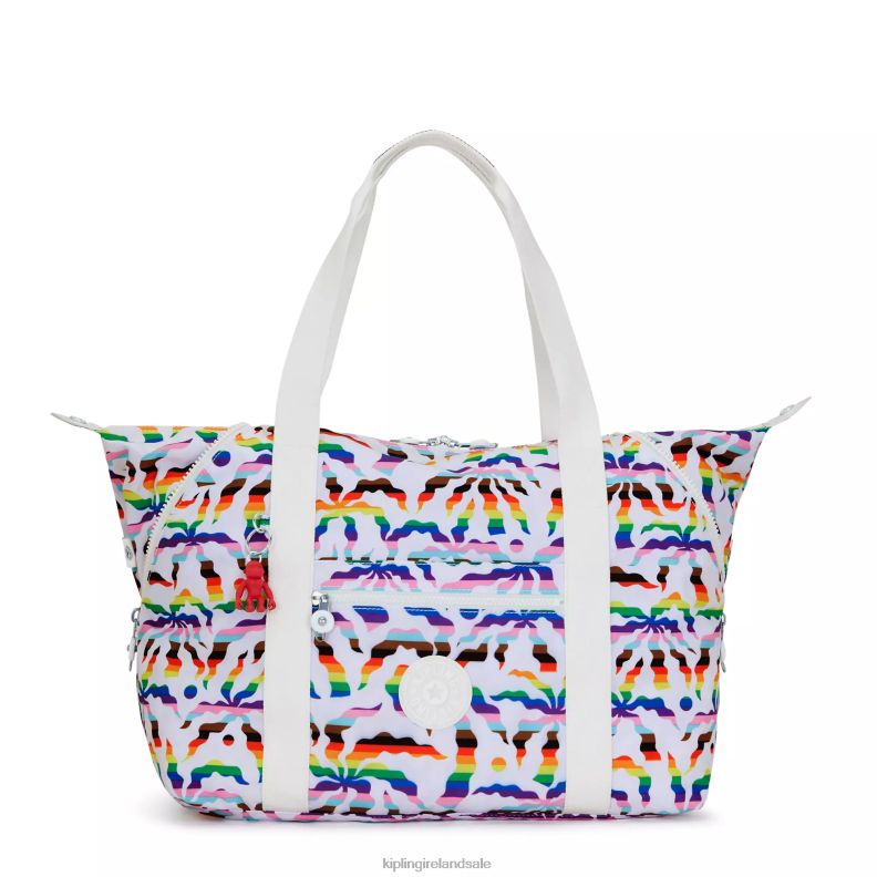 Tote Bags Rainbow Palm Art Medium Printed Tote Bag Women Kipling J6TNX261
