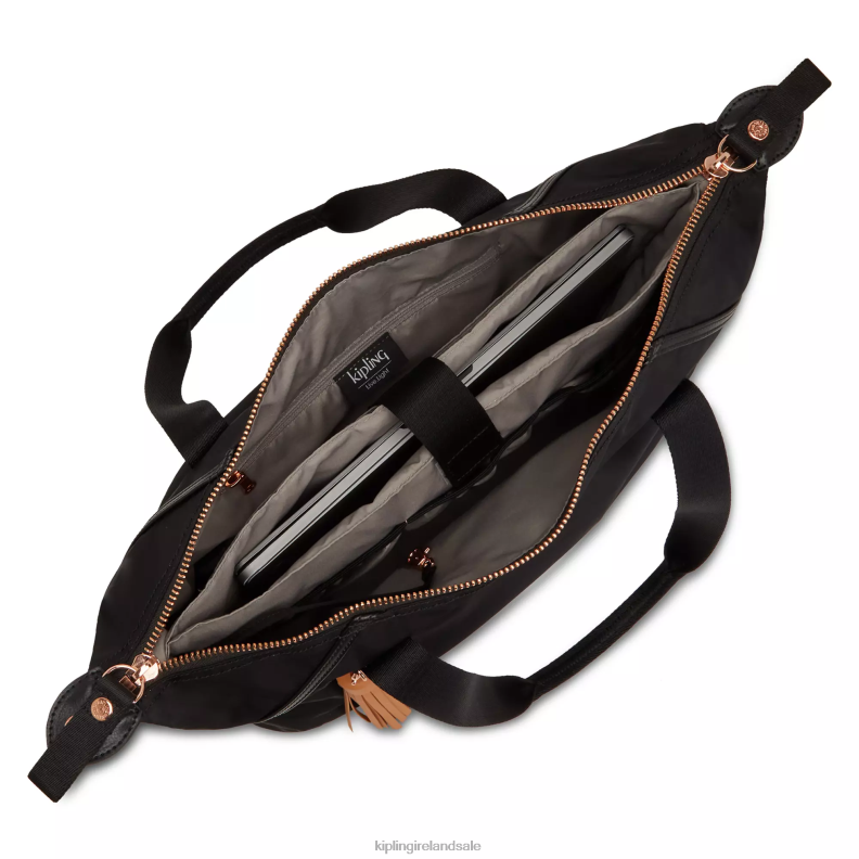 Tote Bags Rose Black Art Organized 17\ Laptop Tote Bag Women Kipling J6TNX278