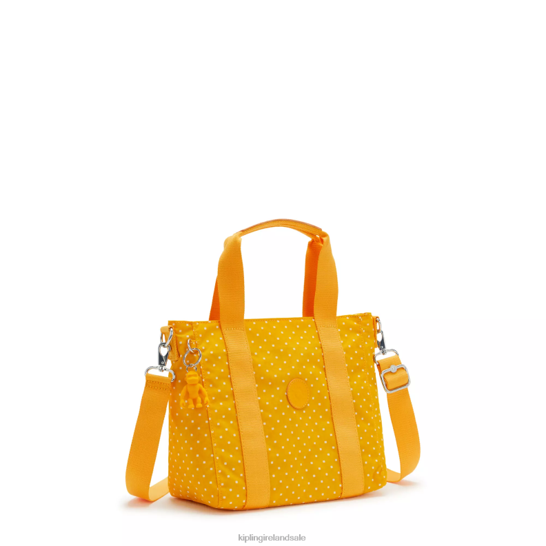 Tote Bags Soft Dot Yellow Asseni Mini Printed Tote Bag Women Kipling J6TNX83