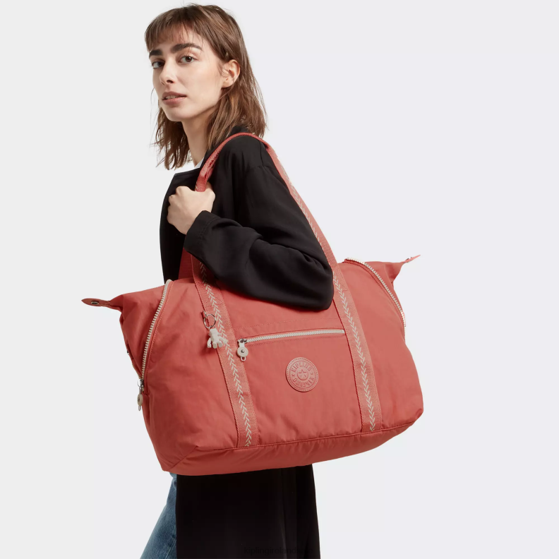 Tote Bags Vintage Pink Art Medium Tote Bag Women Kipling J6TNX257