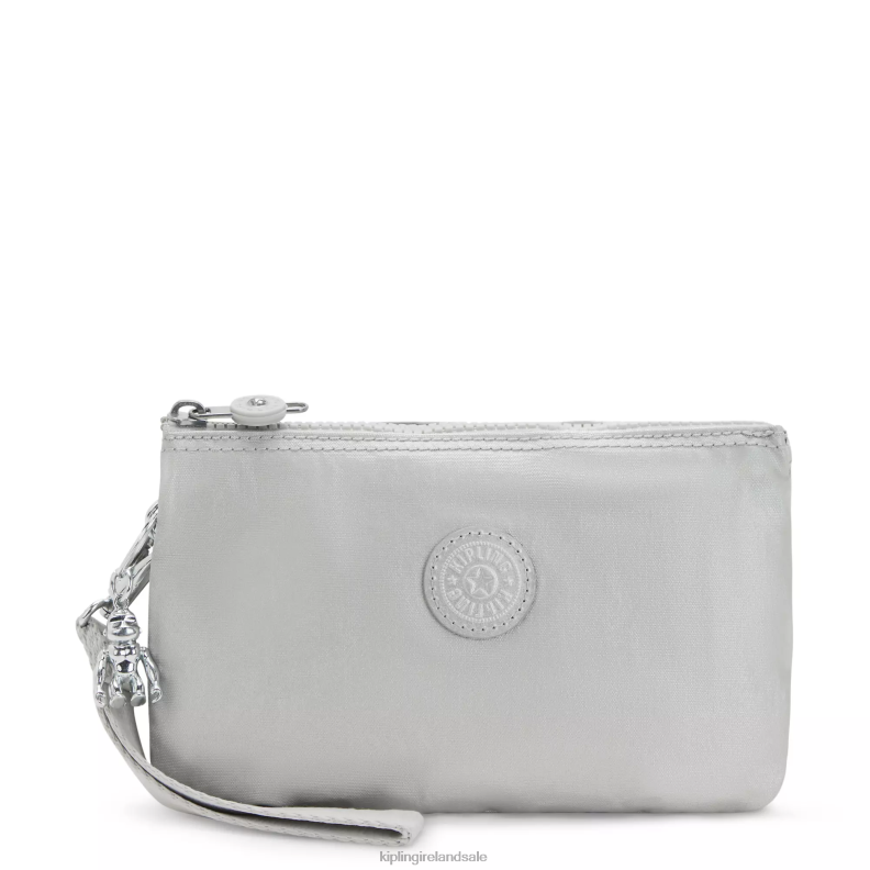 Wallets  Wristlets Bright Metallic Creativity Extra Large Metallic Wristlet Women Kipling J6TNX662
