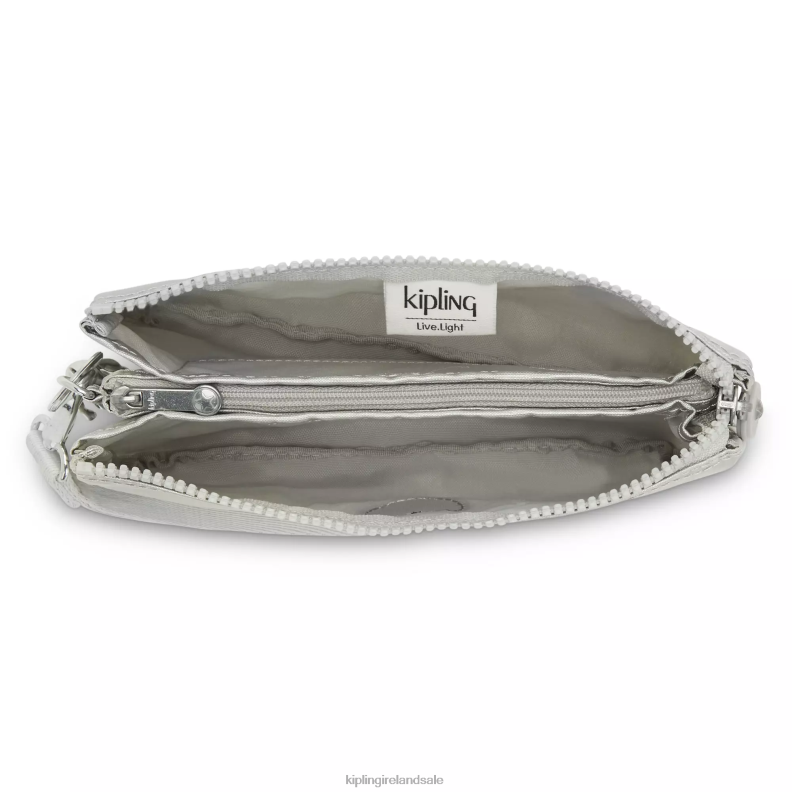 Wallets  Wristlets Bright Metallic Creativity Extra Large Metallic Wristlet Women Kipling J6TNX662