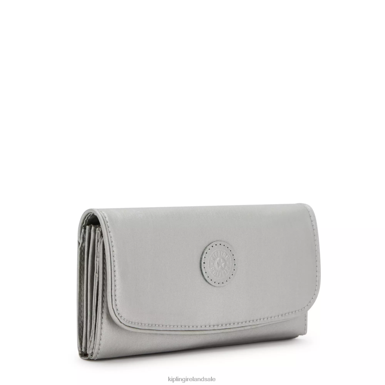 Wallets  Wristlets Bright Metallic Money Land Metallic Snap Wallet Women Kipling J6TNX549