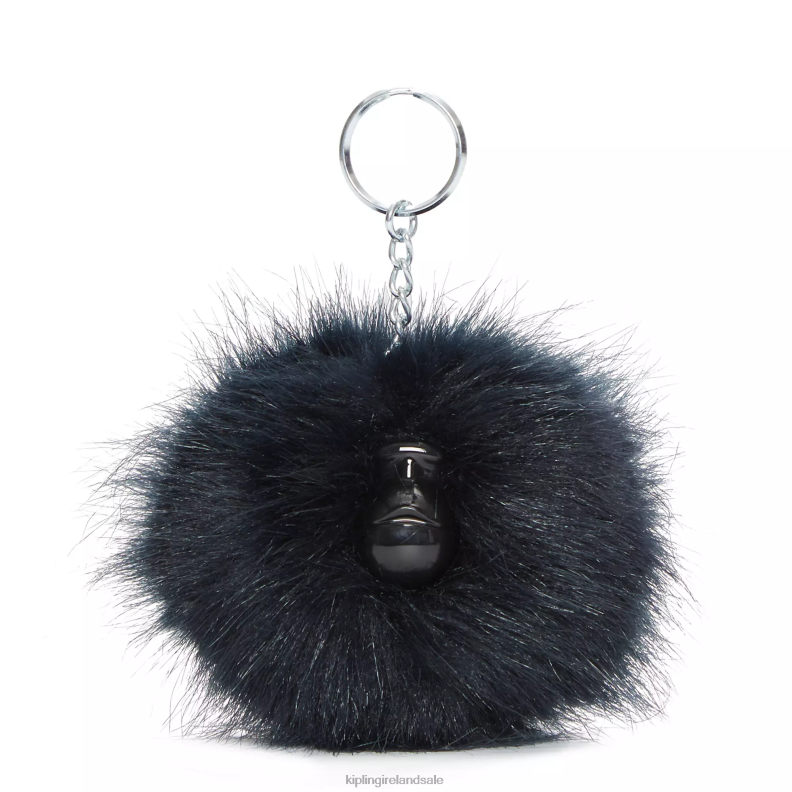 Keychains True Navy Pompom Monkey Keychain Women Kipling J6TNX729