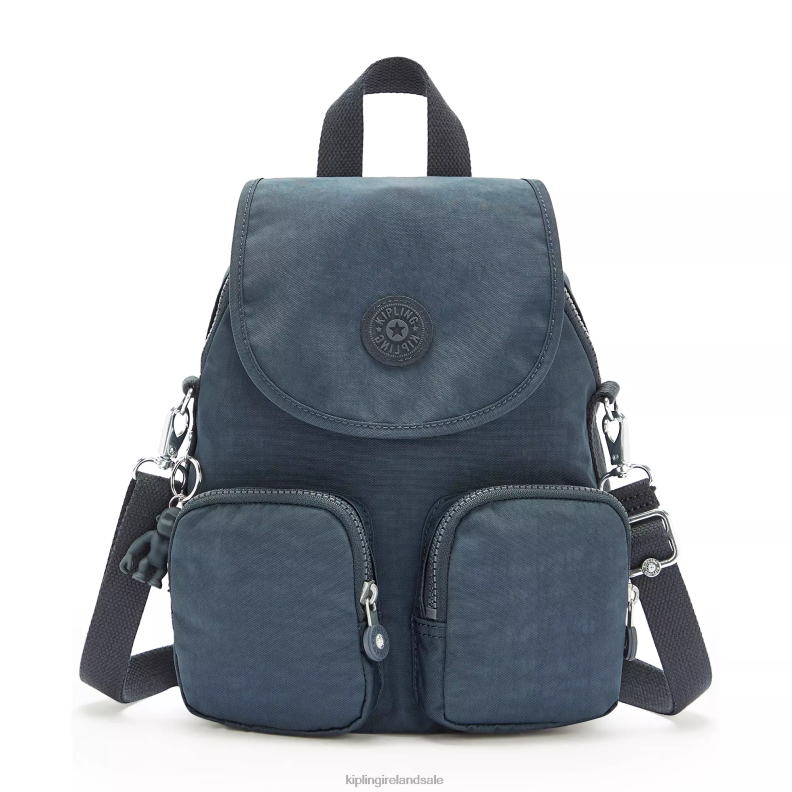 Fashion Backpacks Blue Bleu Firefly Up Convertible Backpack Women Kipling J6TNX403